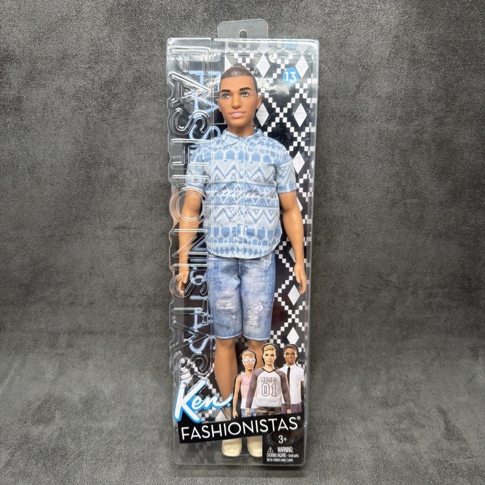 Barbie FASHIONISTAS KEN Doll FNJ38 #13 Tan With Man Bun